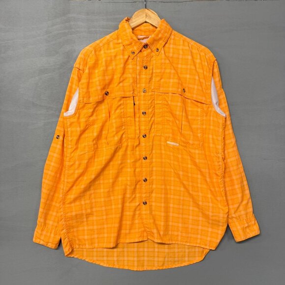 Drake Waterfowl Systems Tennessee Volunteers Orange Button Up Shirt Small - Picture 1 of 4